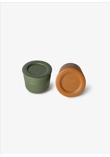 Citron Mini Sos Kapları 2'li Set - Caramel / Green 1286876