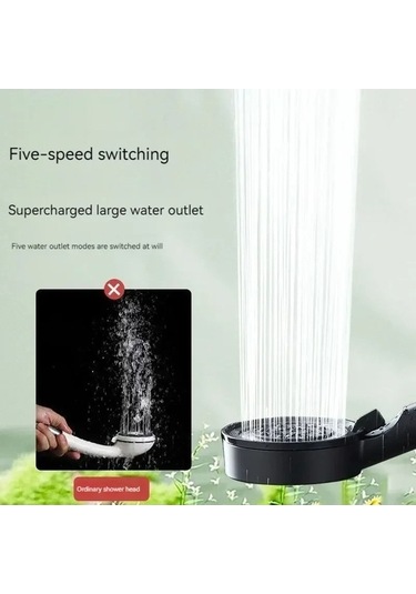 Maoyaya 5 Modlu Duş Başlığı - Yüksek Basınçlı, Taşınabilir, Çok Renkli Seçenek Çok Renkli