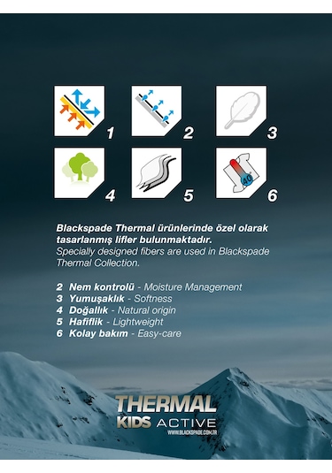 Blackspade Çocuk Termal Atlet 2. Seviye İçlik 9264 Siyah