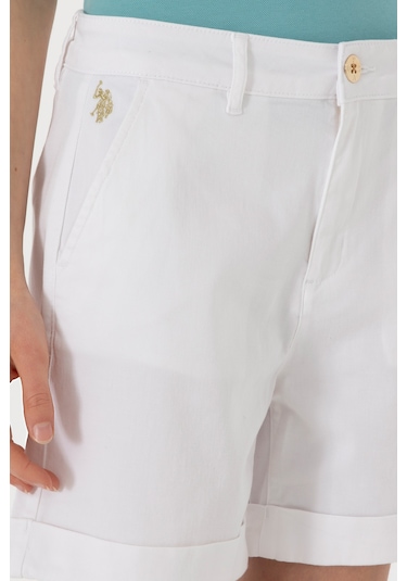 U.s. Polo Assn. Kadın Beyaz Şort / Bermuda 50309125-vr013 Beyaz