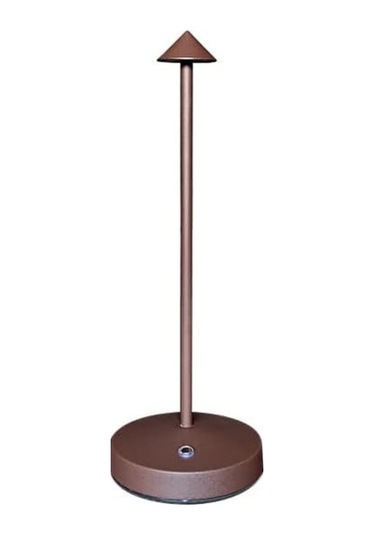 Şarj Edilebilir 2'li Led Masa Lambası Seti, Taşınabilir Gece Aydınlatması, 2 Seviye Parlaklık, Modern Tasarım Kahverengi Kahverengi