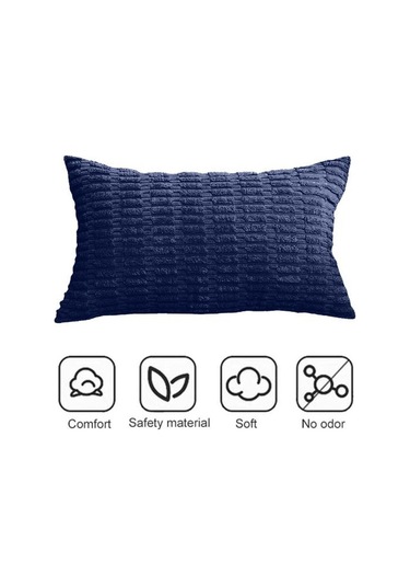 Bej 2 Adet Kadife Yastık Kollu İskandinav Düz Renk Kare Yastık Görünmez Fermuar Tasarımlı Yastık Kılıfı