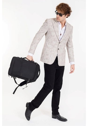 Dada Körüklü Su Geçirmez Kumaş Fonksiyonel Sırt Çantası 15.6 İnç Siyah