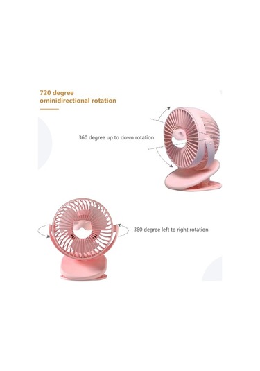 Pazly Taşınabilir Usb Fan - Mini Masa Fanı, Klip Şarjlı, 3 Hız + Gece Lambası, Yeşil Yeşil