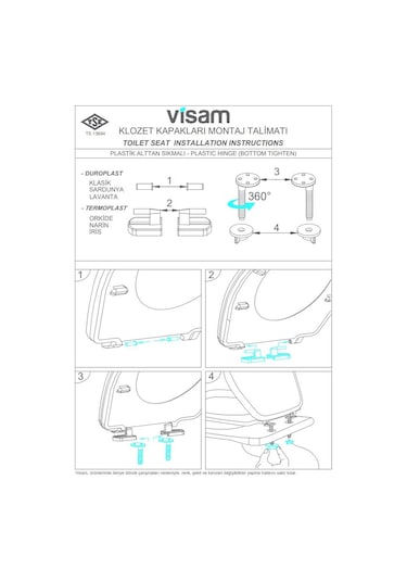Visam İris Termoplast Klozet Kapağı 525 - 001