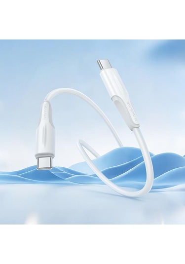 Borofone Bx119 Yeni 60w Usb-c / Tip-c Usb-c / Tip-c Hızlı Şarj Veri Kablosu, Uzunluk: 1m Beyaz