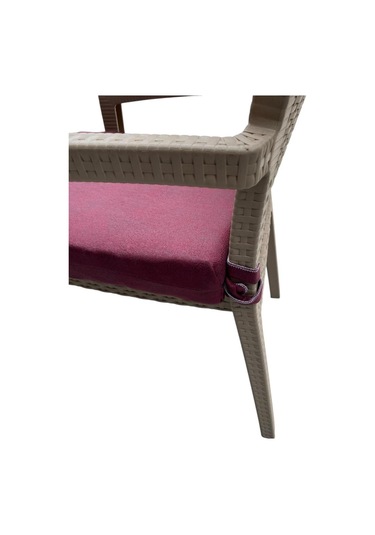 Sandalye Minderi Koltuk Minderi Su İtici Güneşe Dayanıklı Sandalye Minderi 50x50x8 Bordo 4 Adet Mavi