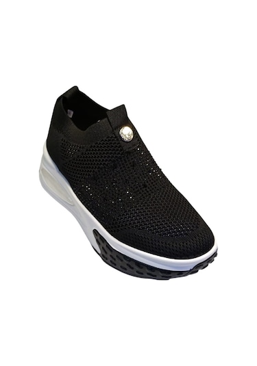 Guja 25y305-4 Kadın Taşlı Sneaker Ayakkabı Siyah Beyaz