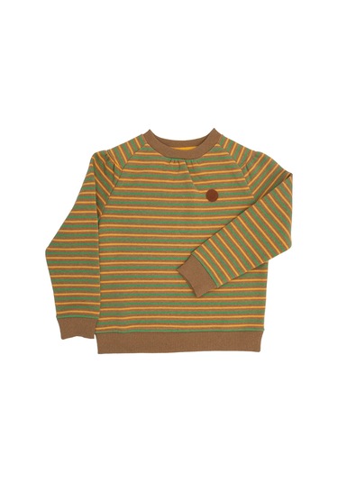 Kız Çocuk Recycle Pamuk Çizgili Sweatshirt 001