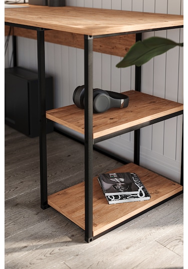 Bofigo Çalışma Masası Ofis Masası Köşe Masa Bilgisayar Masası Odin 7 Çam