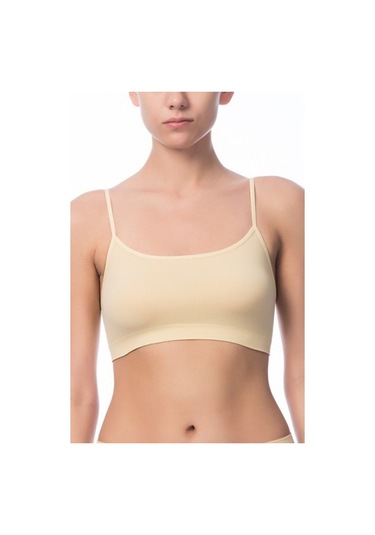 Kadın Ten Rengi Ip Askılı Seamless Dikişsiz Büstiyer 15002 Ten