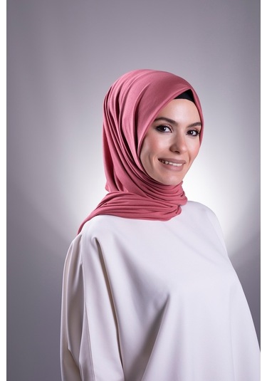 Gül Kurusu Düz Klasik Şal Viskon Kumaş Likralı Penye 202101_18 Gül Kurusu