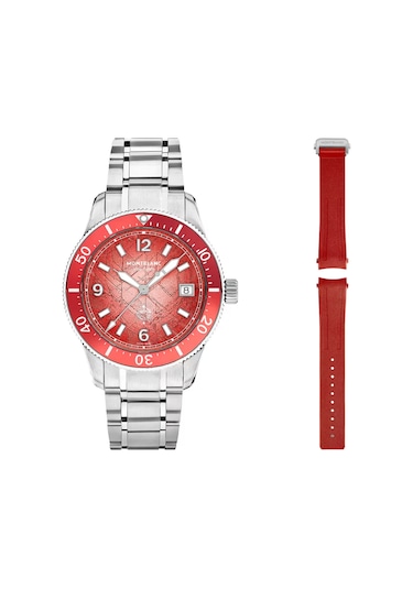 Montblanc Iced Sea Automatic Date 0 Oxygen Limitli Üretim 38 Mm O Kırmızı