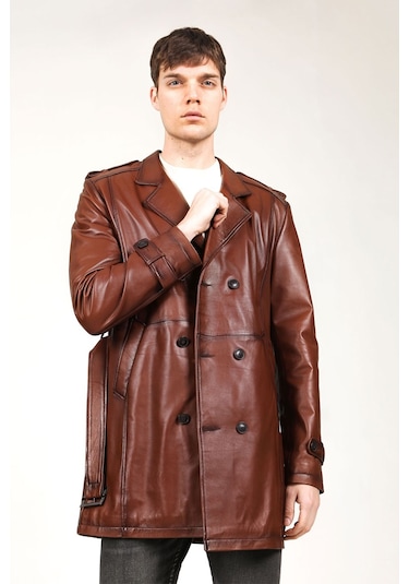 Dericlub E1089 Gerçek Deri Erkek Mont Fındık