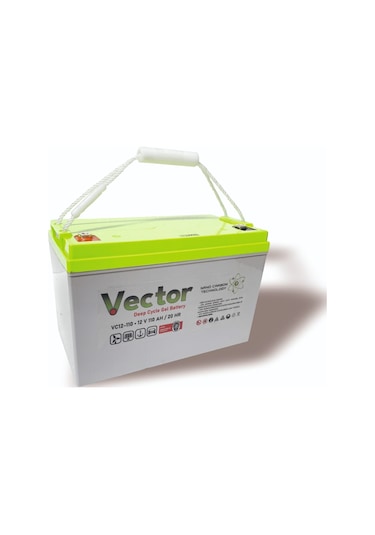 Vector 12 V 110 Ah Amper Jel Akü Deep Cycle Nanocarbon