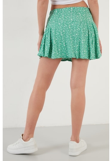 Lela Beli Lastikli Mini Şort Bayan Etek 5864024 Benetton