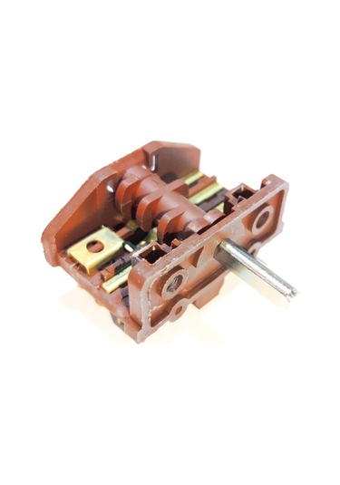 Ankastre Fırın Anahtarı 3-3 Polyemit Çevirmeli Şalter Metal Saplı 1 Adet