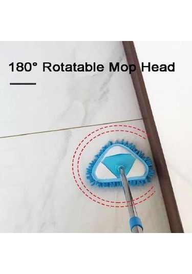 Mor 180 Derece Dönebilen Ayarlanabilir Üçgen Temizlik Paspas Ev Duvar Tavan Zemin Temizleme Paspas 2