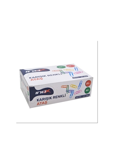 İnox Renkli Ataş 28mm 50 Li - 6 Kutu