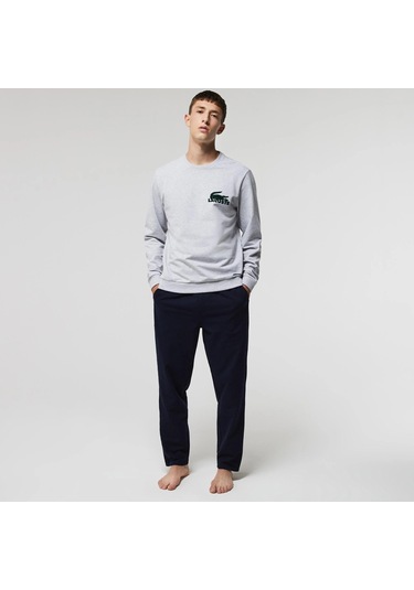 Lacoste Erkek Sweatshırt Sh7477-00-y9k Gri