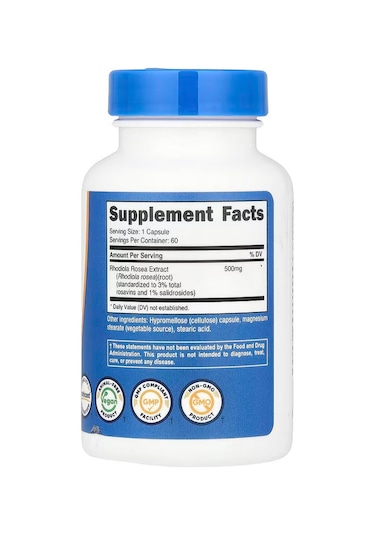 Nutricost Rhodiola Rosea 500 Mg 60 Capsules