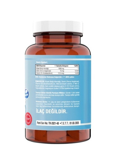 Vitamin D3 Iron Shark Cartilage Köpek Balığı Kıkırdağı 1000 Mg 120 Tablet