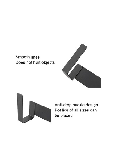 Dancemonkey 3 Adet Duvara Montajlı Karbon Çelik Tencere Kapağı Tutucu Diğer