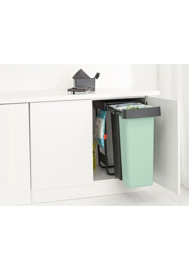 Brabantia Sort&go Buılt In Dark Grey Çöp Kutusu 2x30lt Siyah