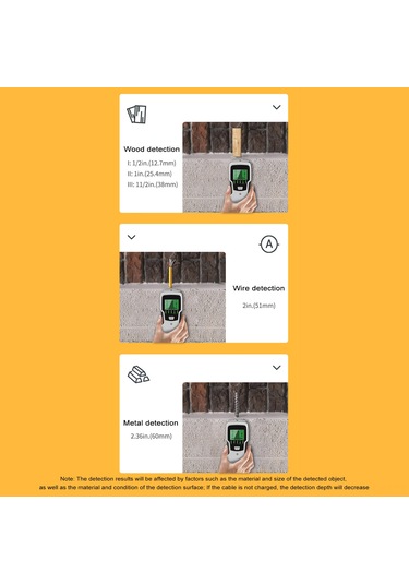 Aubyhe Sh501 Duvar Tespit Cihazı: Ahşap, Metal Ve Akıllı Kabloları Tespit Etme, Lcd Ekranlı Uyarı Fonksiyonu İle Dekorasyon Ve İnşaatta Kullanım Pil Hariç