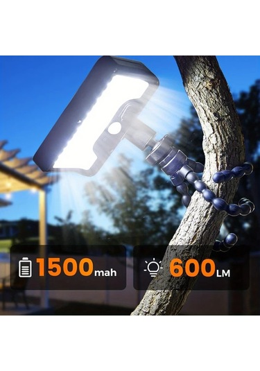 Xuweiwei 1 Adet Beyaz Işık Güneş Duvar Lambası 1500lm Açık Hava 3 Mod 12 Saat Bahçe Çit Yol Beyaz Işık