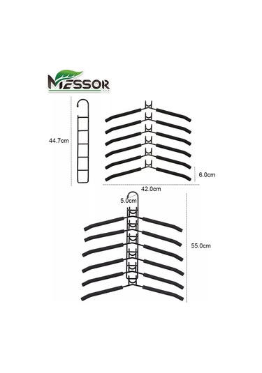 Messor 12'ye 1 Katlanabilir Çok Katmanlı Kıyafet Askısı 193966111 Siyah