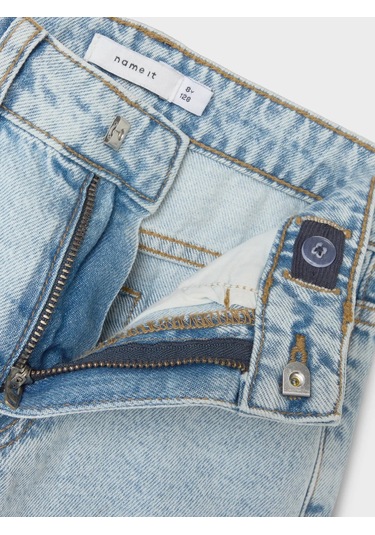 Name It Nkfbella Hw Wide Kız Çocuk Denim Şort 13240207 Mavi