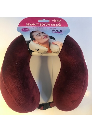 Alf Visko Seyahat Boyun Yastığı Bordo
