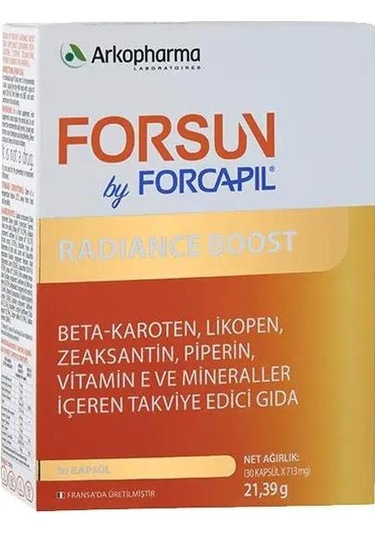 Arkopharma Forcapil Forsun Radiance Boost 30 Kapsül