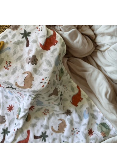 Çok Amaçlı Müslin Örtü 60x95 3 Katlı %100 Pamuk Unisex Battaniye Çok Renkli