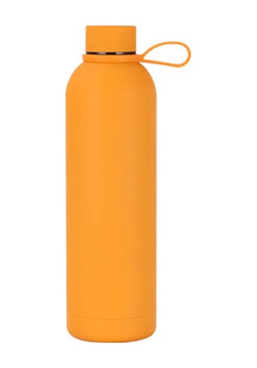 Junsunmay 1000Ml Şeker Renkli 304 Paslanmaz Çelik Vakumlu Su Şişesi Bpa Içermez Fda Sertifikası Yok - Turuncu
