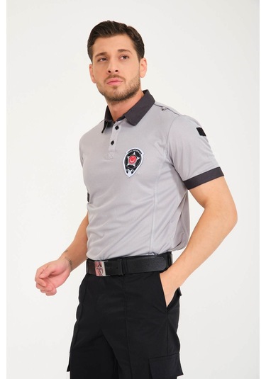 Yeni Tip Kamu Özel Güvenlik Yazlık Sweatshirt Gri