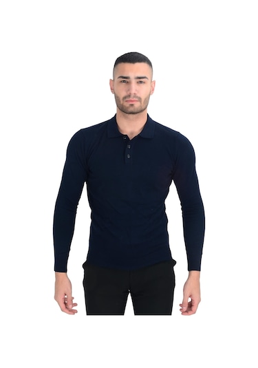 Cengiz İnler Polo Yaka Basic Erkek Triko Kazak
