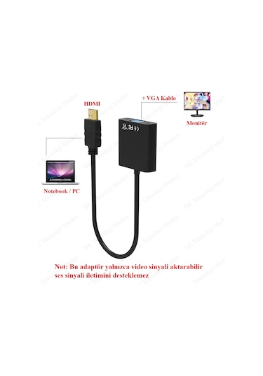 Hdmı To Vga - Hdmı Giriş Vga Çıkış Dönüştürücü