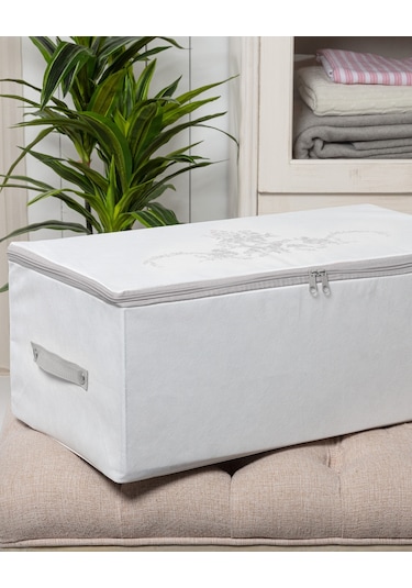 Madame Coco Çiçek Desen Baskılı Hurç - Beyaz Bhu-0452x28x21cm-beyaz Beyaz