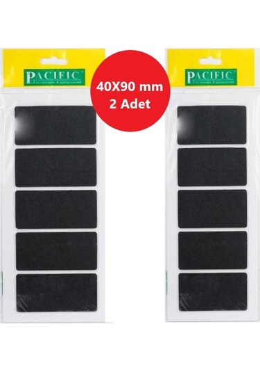 Pasific Zemin Koruyucu 40x90 Mm Siyah Keçe, Ses Ve Çizik Önleyici Siyah Mobilya Keçesi 2 Adet