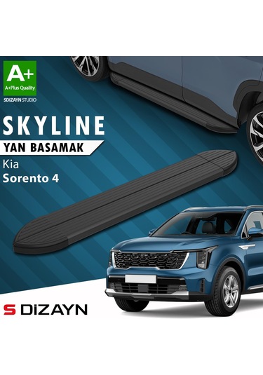 Kia Sorento 4 Skyline Siyah Yan Basamak 183 Cm 2022 Üzeri A+ Kalite