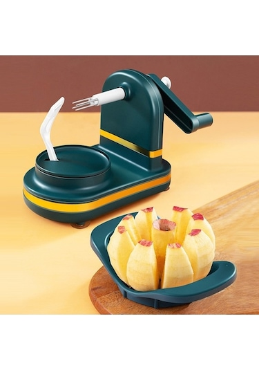 Pazly Cbtx El Kranklı Meyve Soyucu Elma Bölücü Dicer Koyu Yeşil, Küçük El Bölücü Koyu Yeşil