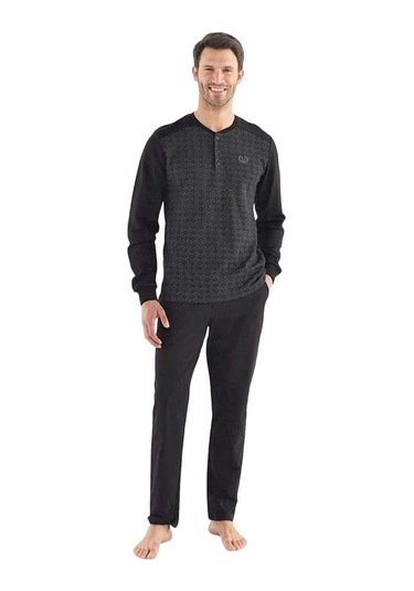 Mod Collection Pamuklu Uzun Kol Kışlık Erkek Pijama Takım