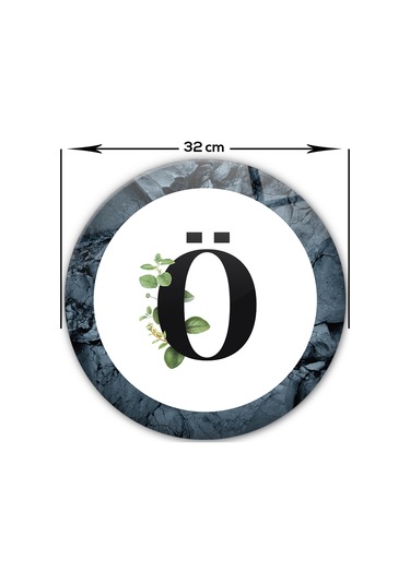 Decorita Cam Kesme Tahtası - Cam Kesme Tablası - Harfli Tasarım Ö Çap 32 CM