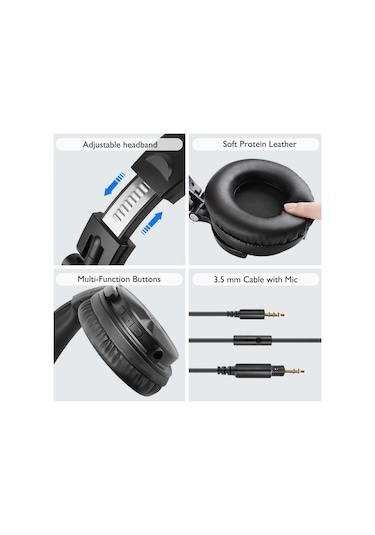 Kablolu & Kablosuz Kulak Üstü Kulaklık Oneodio Pro C Bluetooth