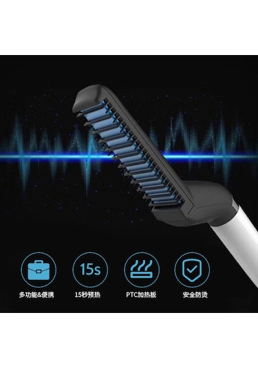 Maiyame Erkekler İçin Elektrikli Saç & Sakal Düzleştirici - Hızlı Isınma Ptc Teknolojisi İle Saç Ve Sakal Şekillendirici İngiliz Standardı
