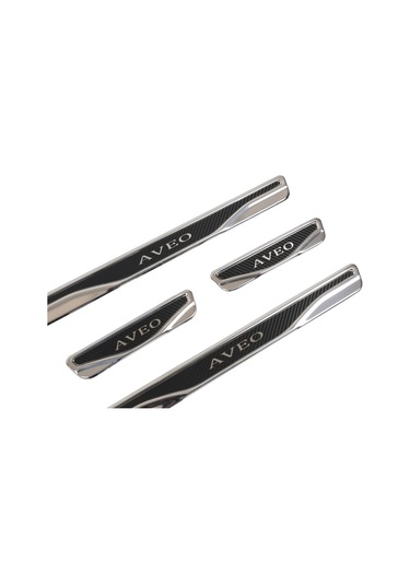 Chevrolet Aveo 4 Prç. Iç Kapı Eşiği Krom Karbon