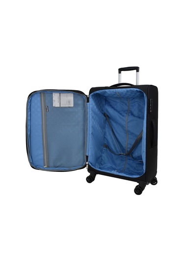 Pierre Cardin Ultra Light Hafif Lüx Kumaş Orta Boy Valiz Siyah Pc4200 Siyah