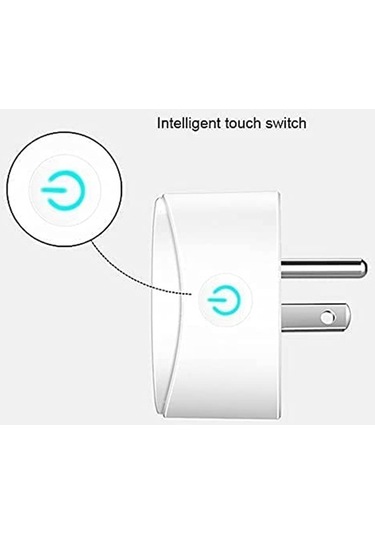 Prestigegoods Akıllı Fiş Kablosuz Wi-fi Fiş Uzaktan Kumanda Beyaz Us Fiş, Hub Gerekmez, Enerji Tasarruflu, Tv, Lümen Feneri İçin